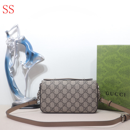 GG PETITE GG MINI SHOULDER BAG BROWN 21CM