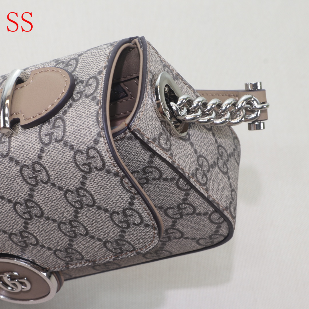 GG PETITE GG MINI SHOULDER BAG BROWN 21CM