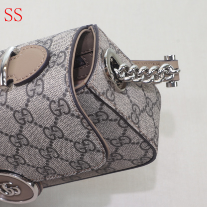 GG PETITE GG MINI SHOULDER BAG BROWN 21CM