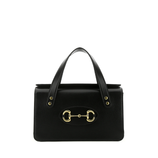 GG HORSEBIT 1955 MINI TOP HANDLE BAG 27.5CM BLACK 645453 92TCG 8563