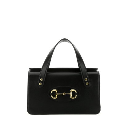 GG HORSEBIT 1955 MINI TOP HANDLE BAG 27.5CM BLACK 645453 92TCG 8563