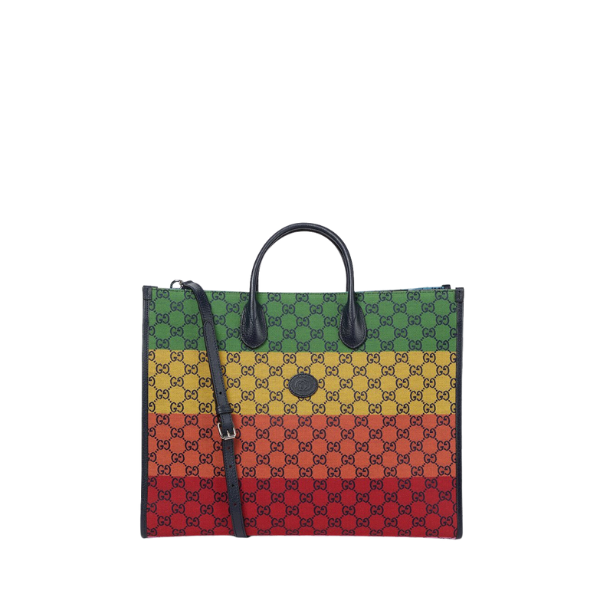 GG MEDIUM TOTE BAG WITH INTERLOCKING G 31CM MULTICOLOR 674148 92THG 8563