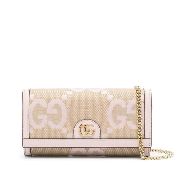 GG OPHIDIA JUMBO GG CONTINENTAL WALLET PINK 21CM 726497 UKMBG 8481