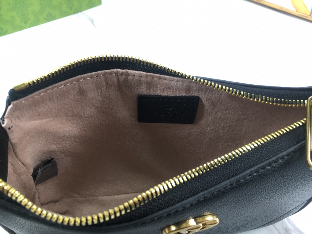 GG APHRODITE MINI SHOULDER BAG BLACK 21CM ‎739076 AAA9F 1000