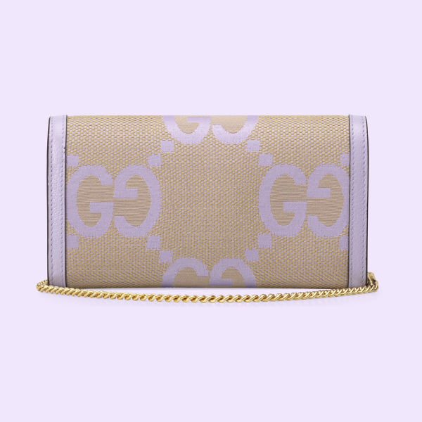 GG OPHIDIA JUMBO GG CONTINENTAL WALLET PURPLE 21CM 726497 UKMBG 8481