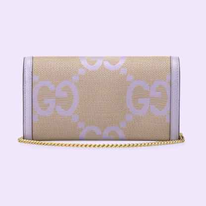 GG OPHIDIA JUMBO GG CONTINENTAL WALLET PURPLE 21CM 726497 UKMBG 8481