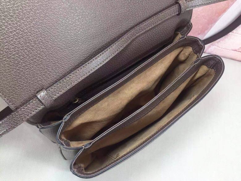 GG QUEEN MARGARET GG SUPREME MEDIUM SHOULDER BAG BROWN 27CM 524356