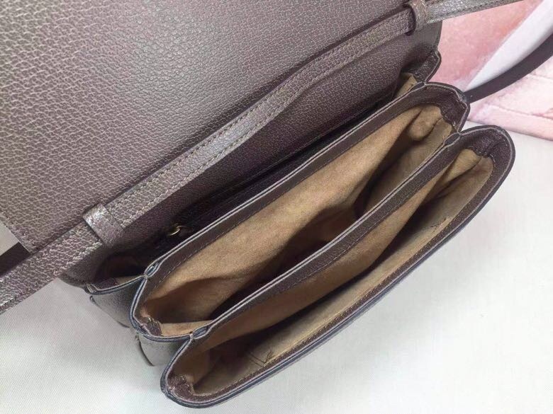 GG QUEEN MARGARET GG SUPREME MEDIUM SHOULDER BAG BROWN 27CM 524356