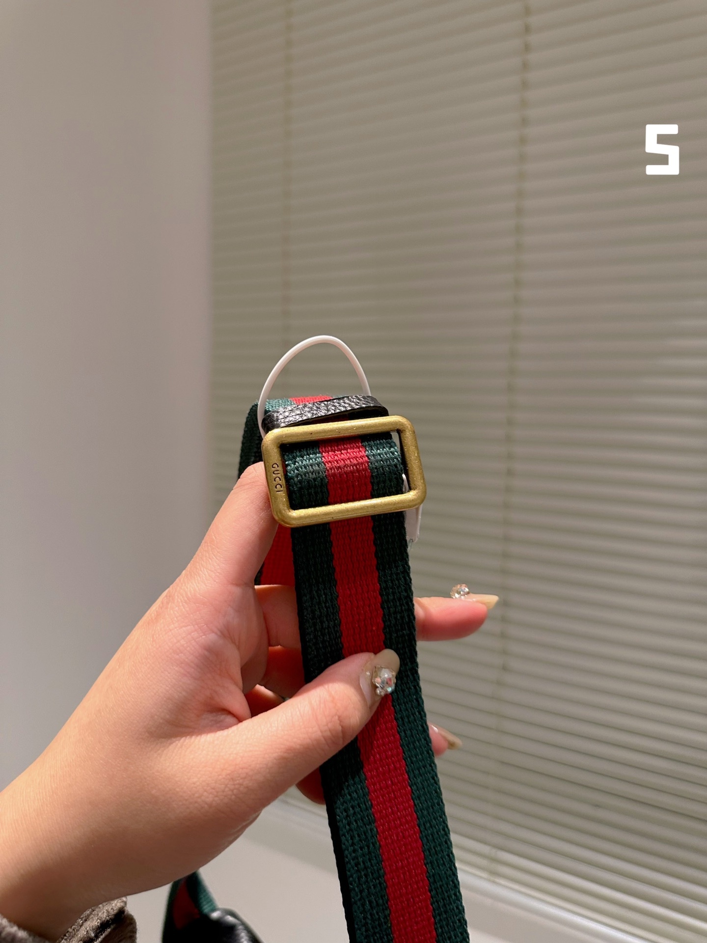 GG PRINT LEATHER BELT BAG BLACK 30CM ‎‎527792 0GCCT 8164