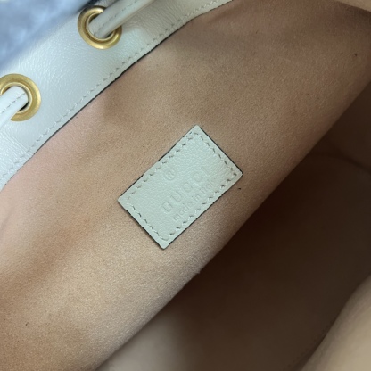 GG DIANA MINI BUCKET BAG WHITE 25CM 724667 UAAAY 9058