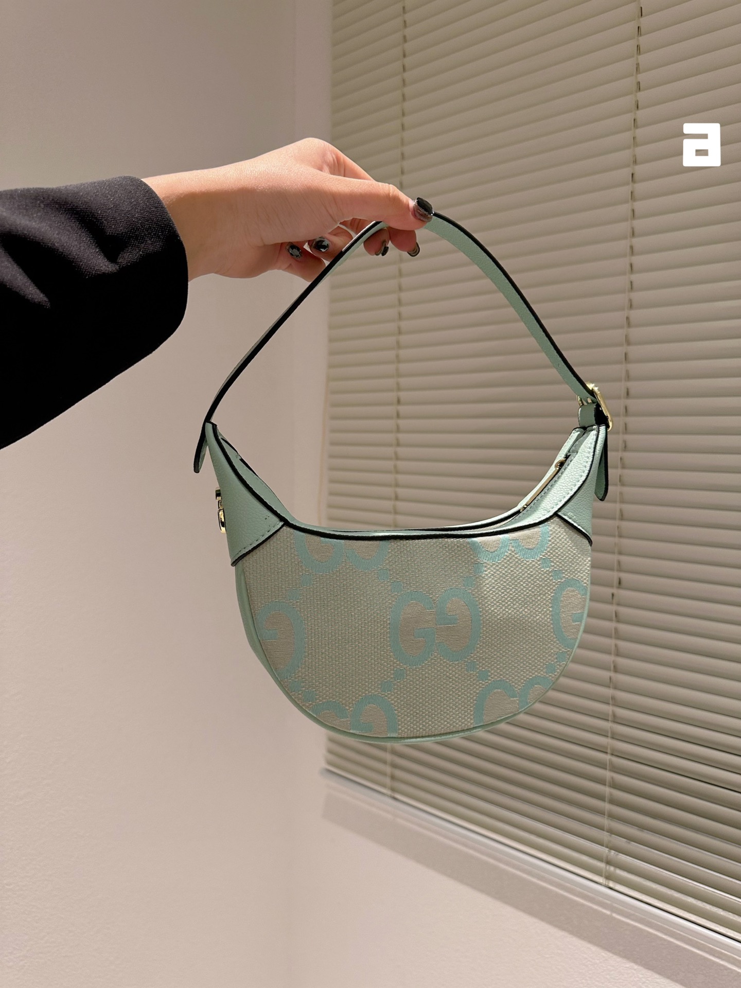 GG OPHIDIA JUMBO GG MINI BAG MINT 21CM  658551 UKMBG 9549
