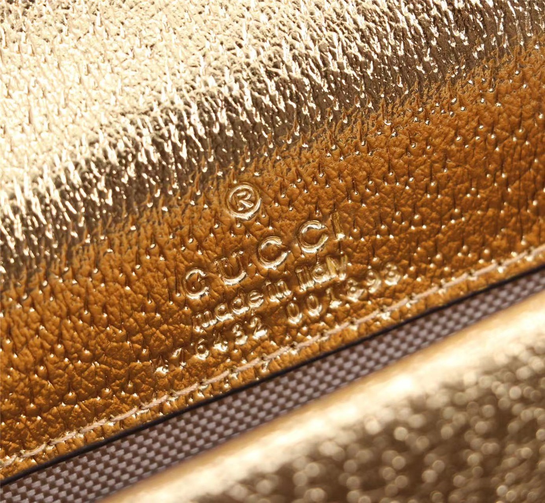 GG WOMEN'S DIONYSUS SUPER MINI CROSSBODY BAG GOLD 16CM 476432 1TRBN 8089