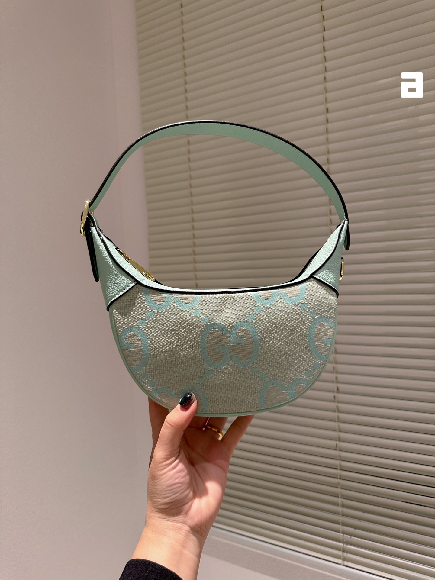 GG OPHIDIA JUMBO GG MINI BAG MINT 21CM  658551 UKMBG 9549