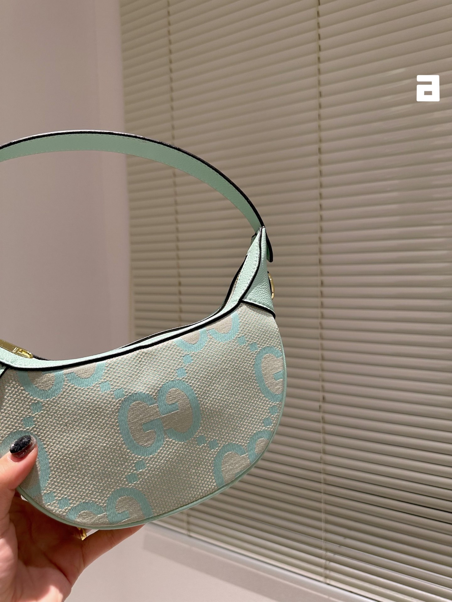 GG OPHIDIA JUMBO GG MINI BAG MINT 21CM  658551 UKMBG 9549