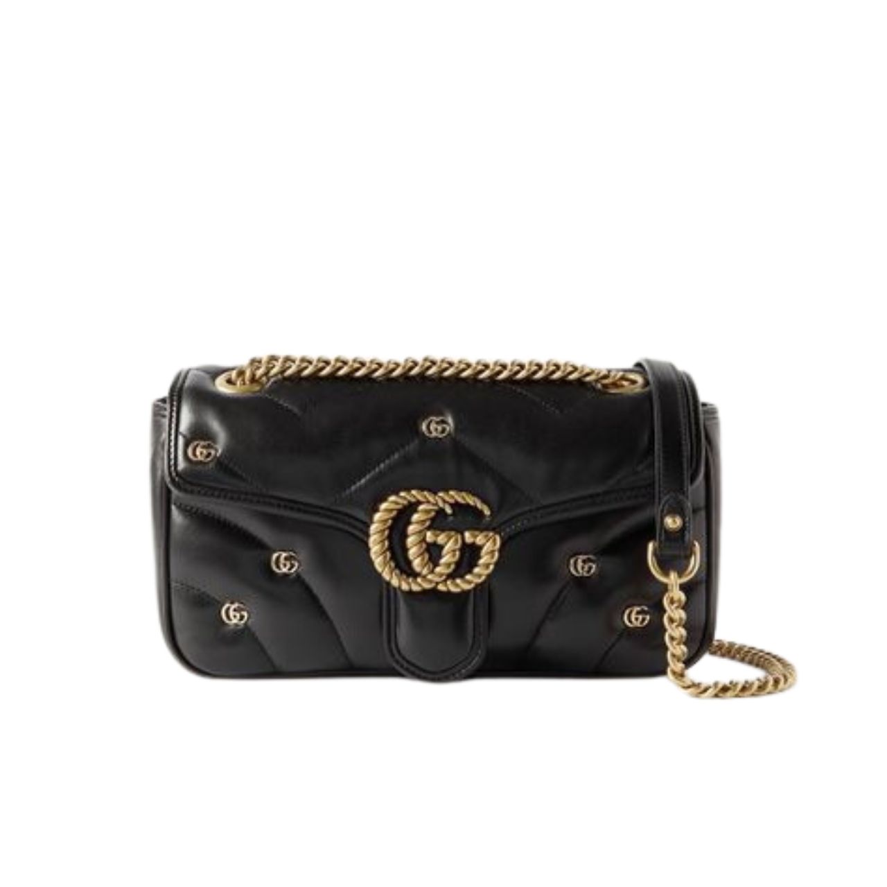 GG GG MARMONT SHOULDER BAG BLACK 23CM 443497 AACPG 1000