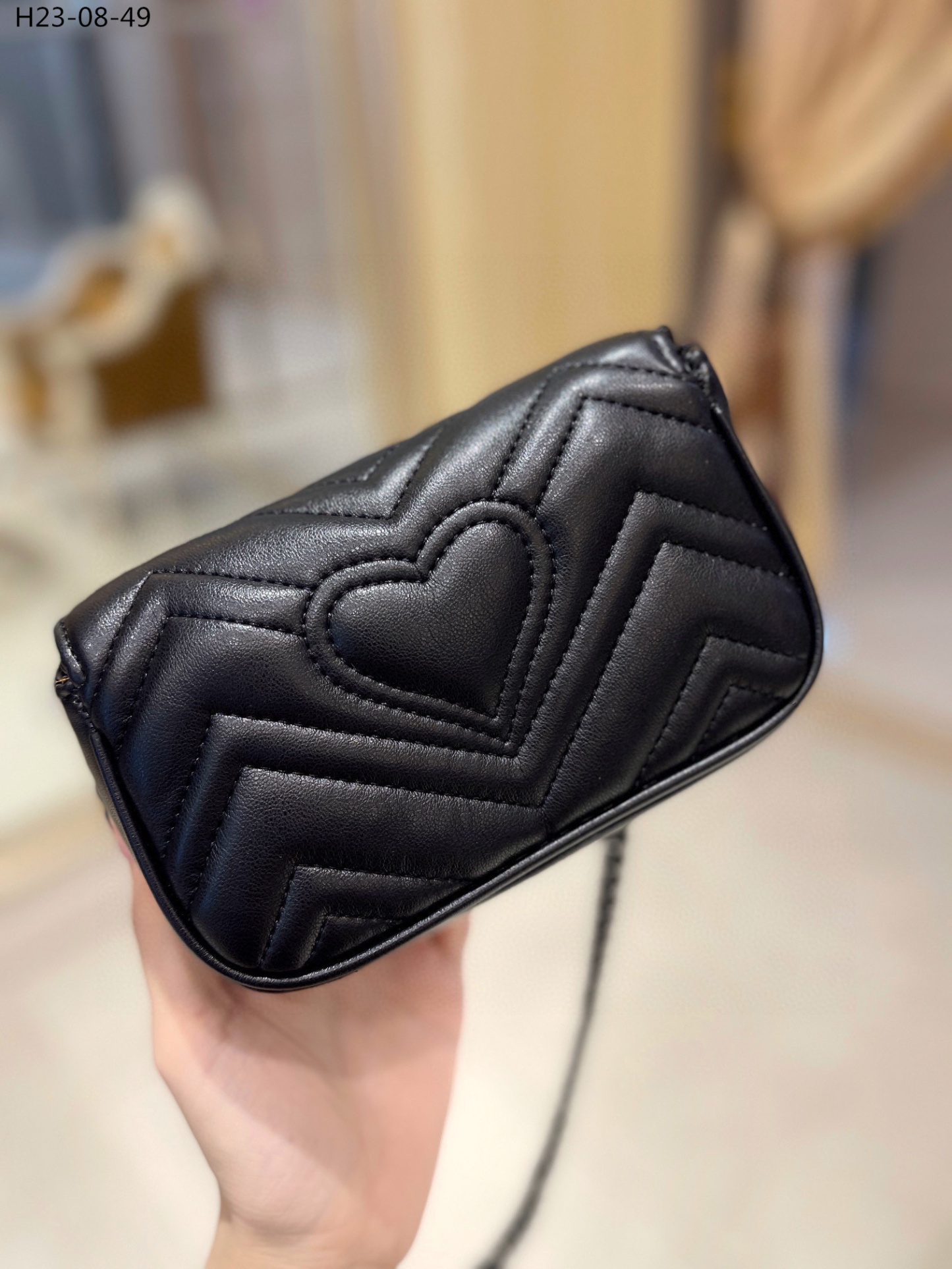 GG GG MARMONT SMALL SHOULDER BAG BLACK 26CM 443497 DTDFV 1000