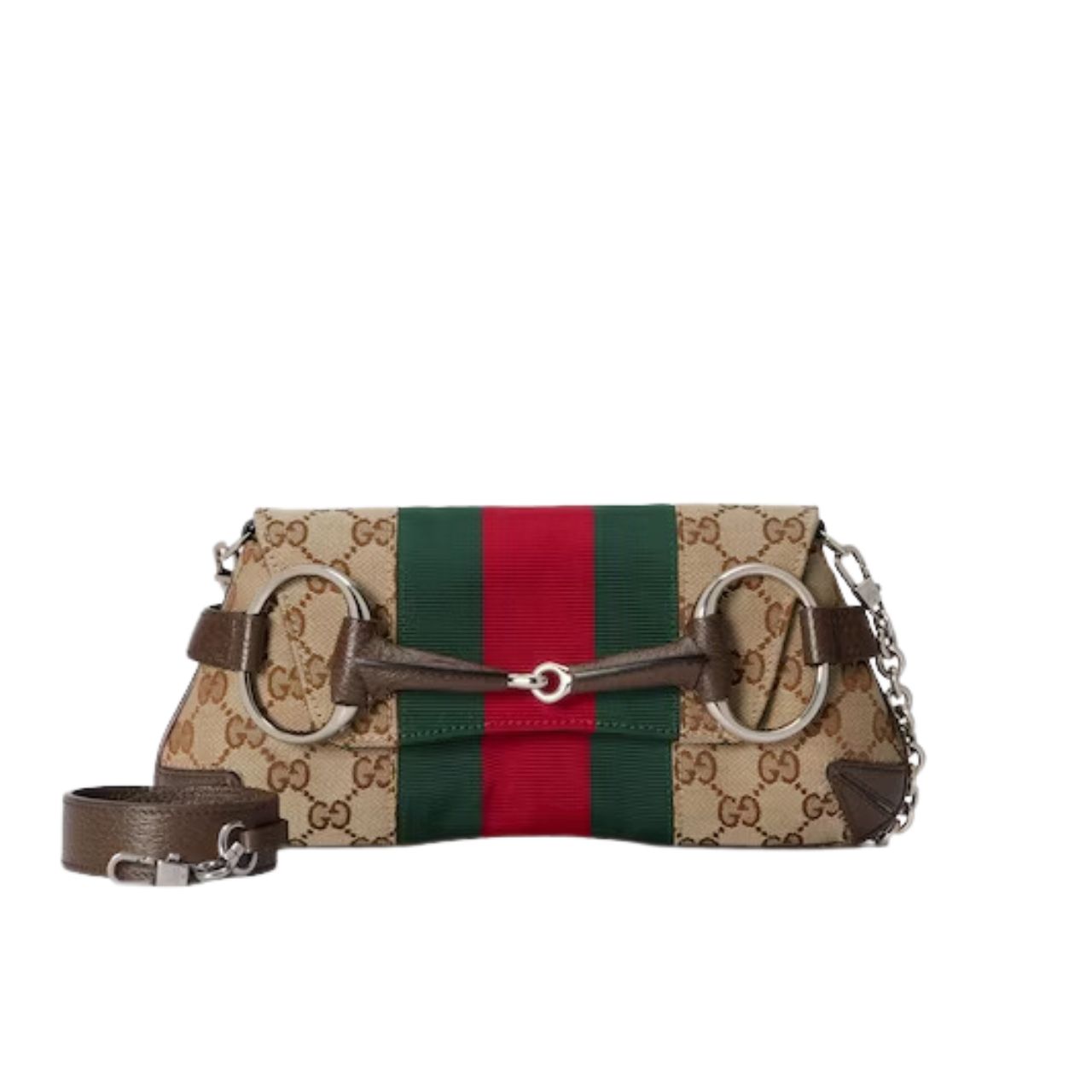 GG HORSEBIT CHAIN SMALL SHOULDER BAG BEIGE 29CM ‎764339 FACM2 8747