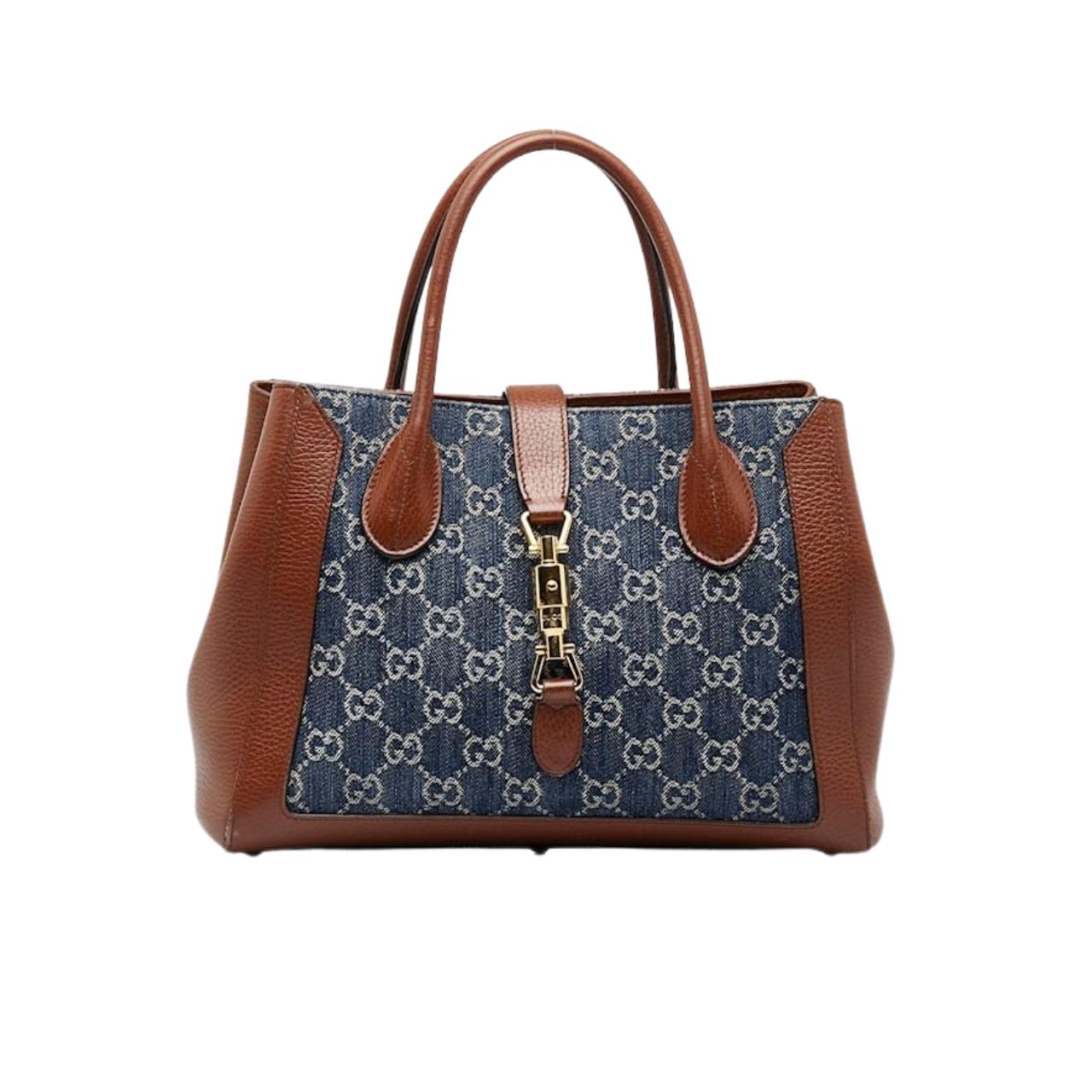 GG GG DENIM JACKIE 1961 TOTE BLUE DENIM 30CM