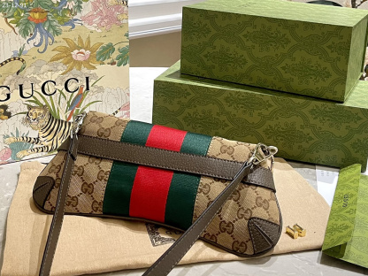 GG HORSEBIT CHAIN SMALL SHOULDER BAG BEIGE 29CM ‎764339 FACM2 8747