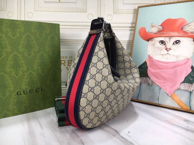 GG GG ATTACHE LARGE SHOULDER BAG BEIGE 35CM 702823 96GRN 4082