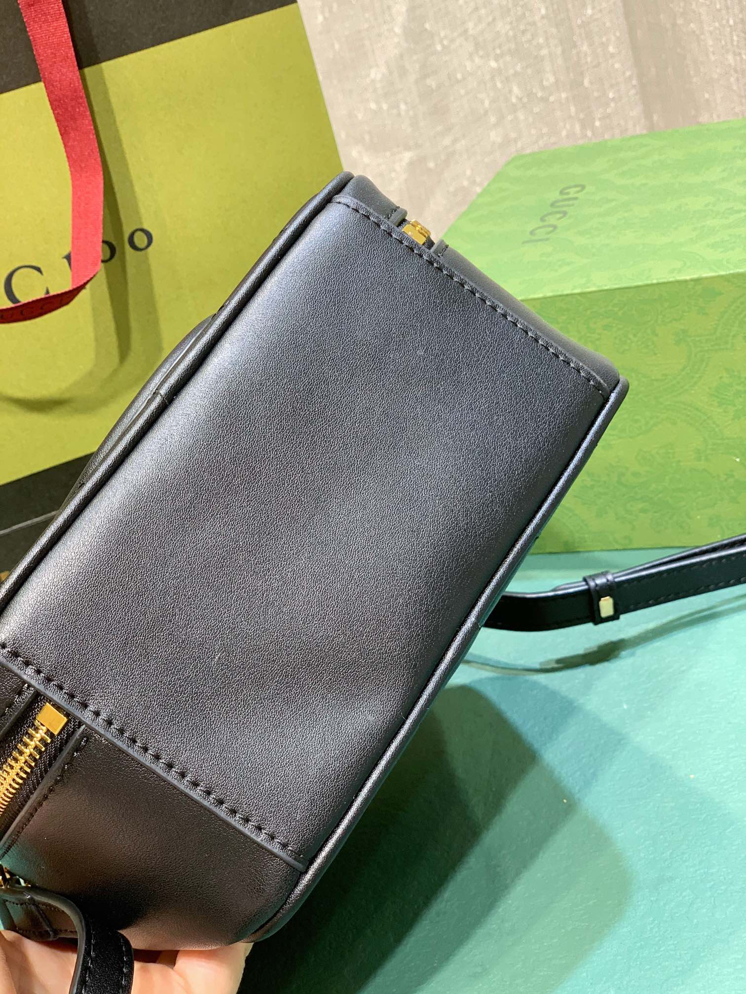 GG BLONDIE TOP HANDLE BAG BLACK 20CM ‎744434 1IV0G 1000