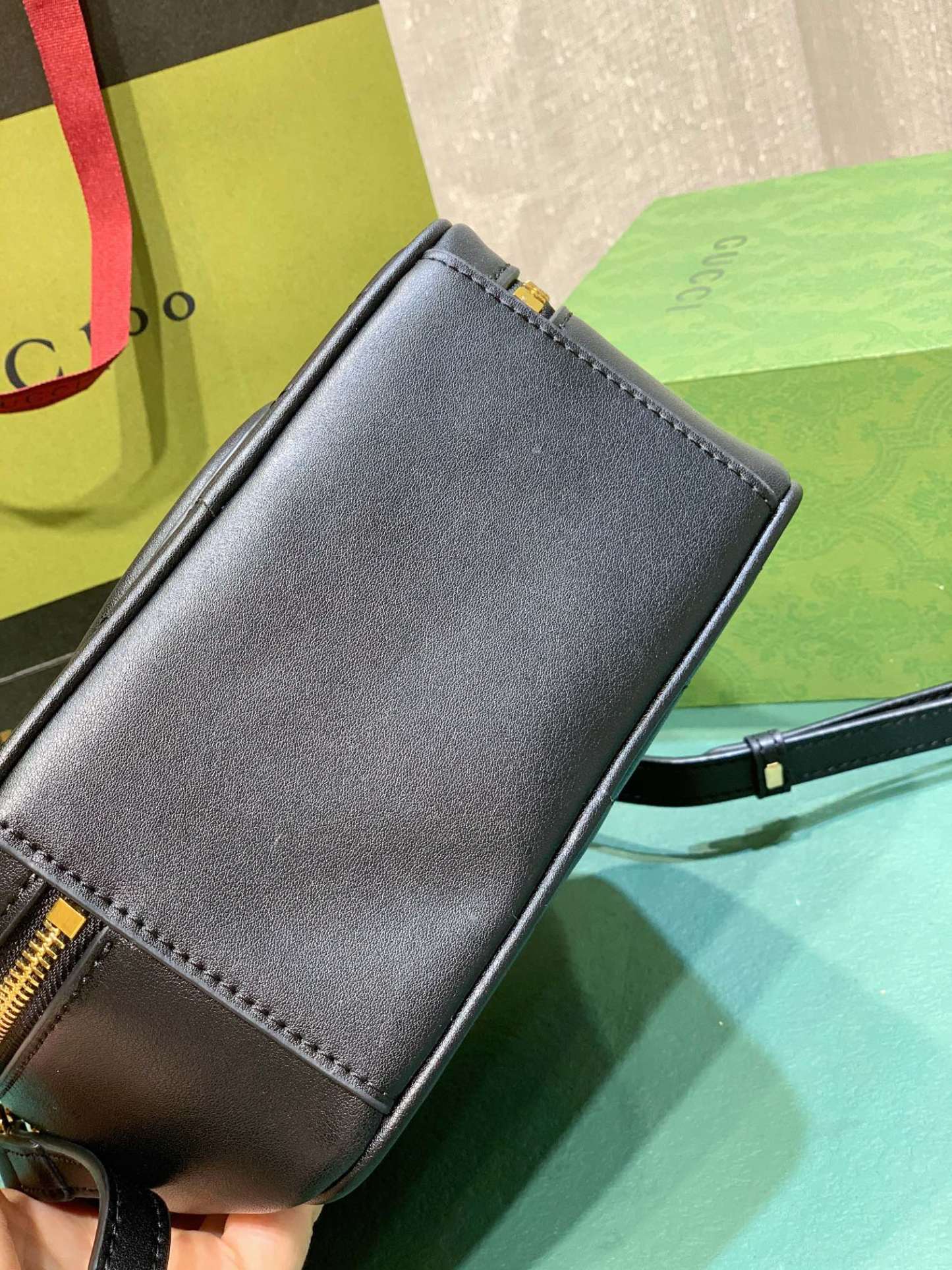 GG BLONDIE TOP HANDLE BAG BLACK 20CM ‎744434 1IV0G 1000