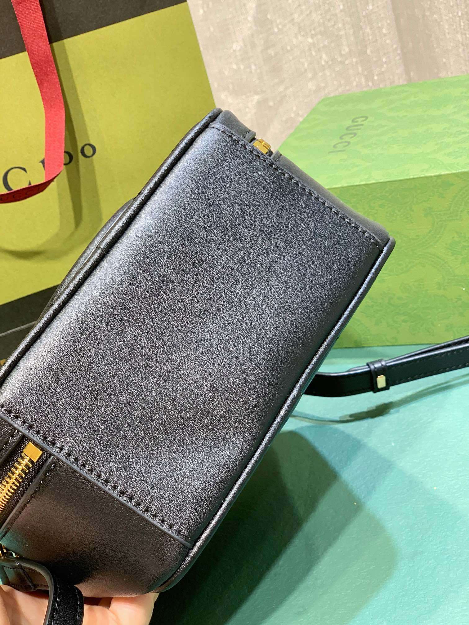 GG BLONDIE TOP HANDLE BAG BLACK 20CM ‎744434 1IV0G 1000