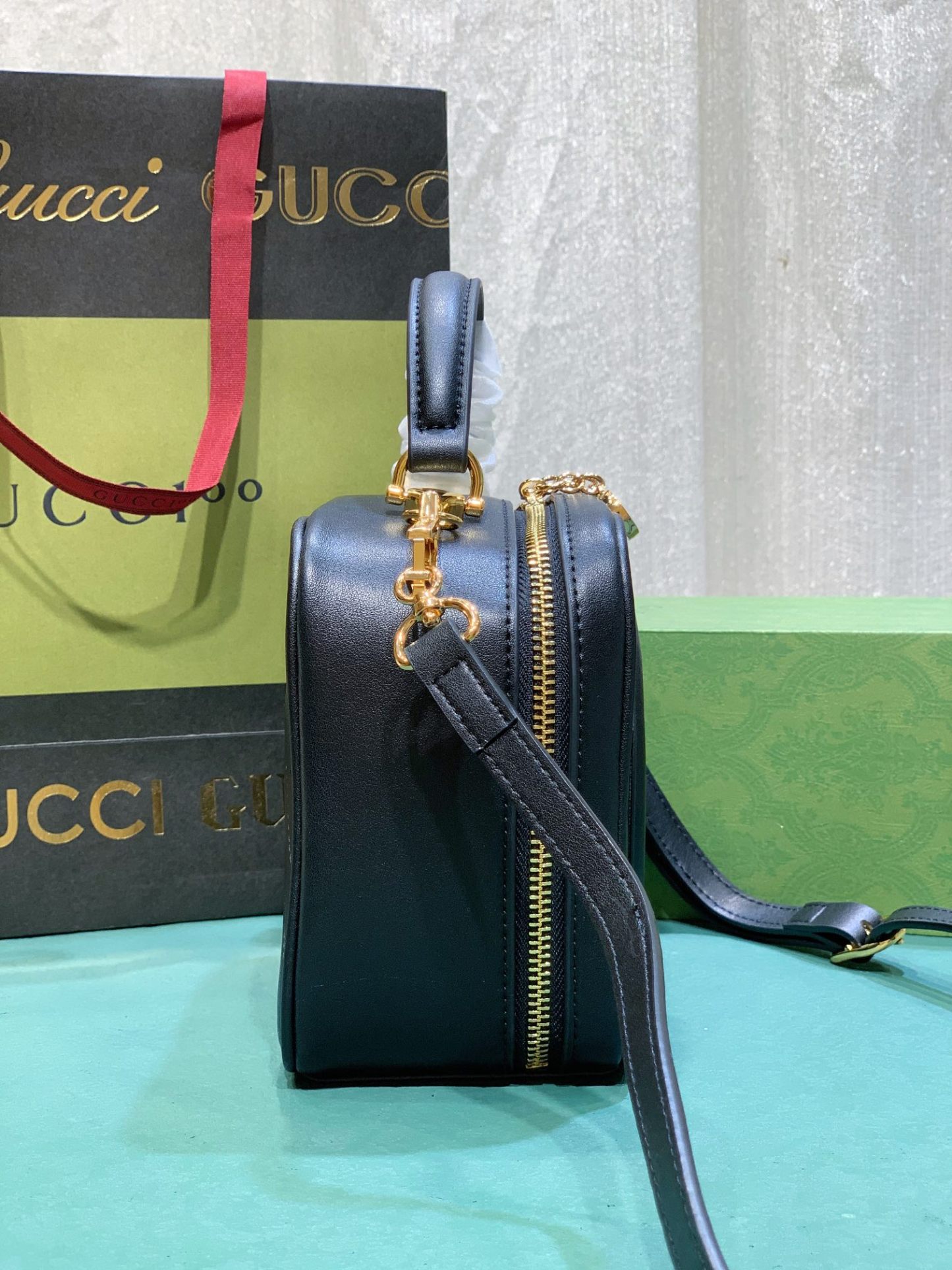 GG BLONDIE TOP HANDLE BAG BLACK 20CM ‎744434 1IV0G 1000