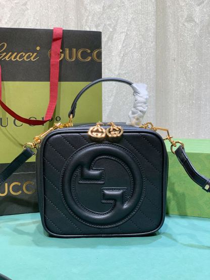 GG BLONDIE TOP HANDLE BAG BLACK 20CM ‎744434 1IV0G 1000