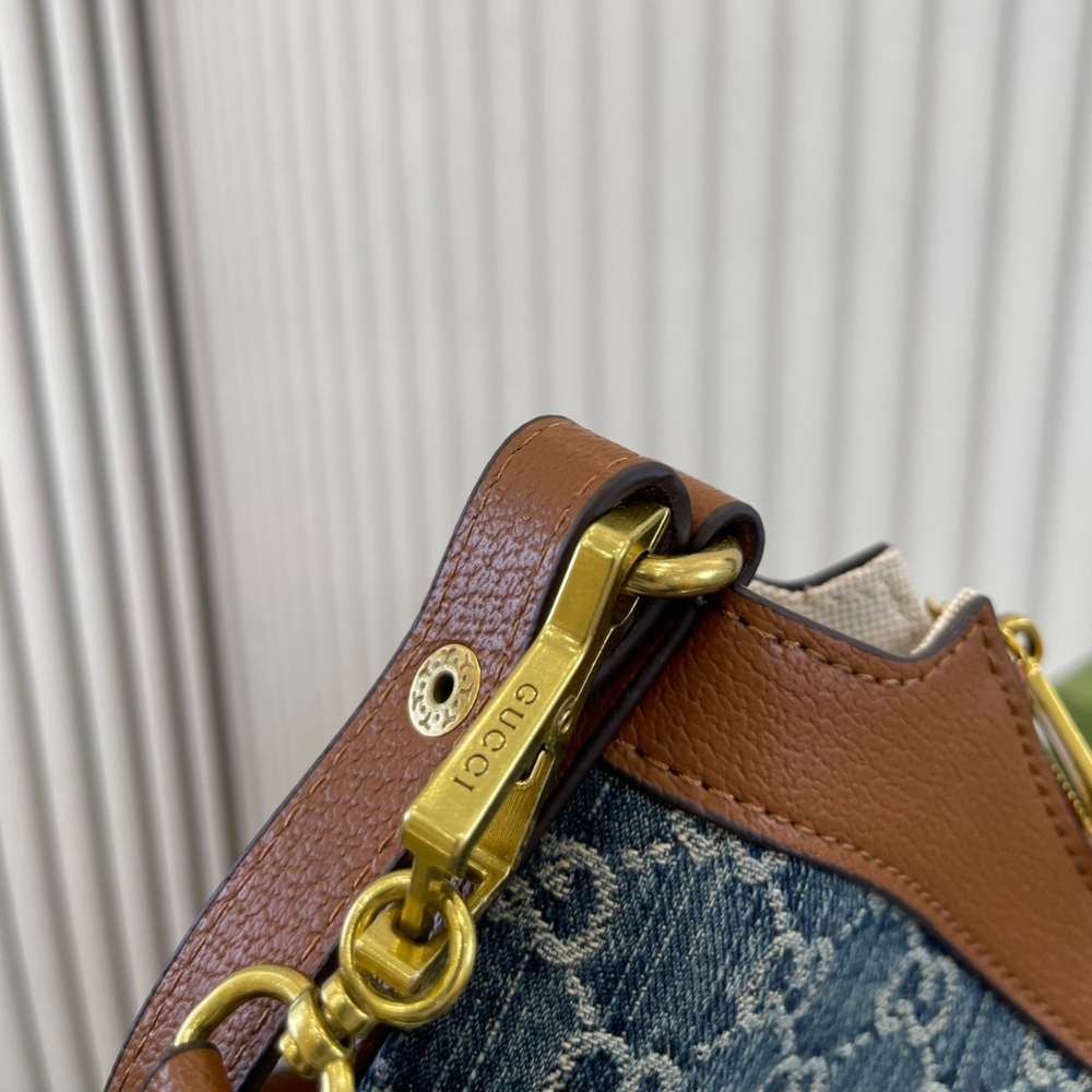 GG OPHIDIA SMALL SHOULDER BAG BLUE 42CM