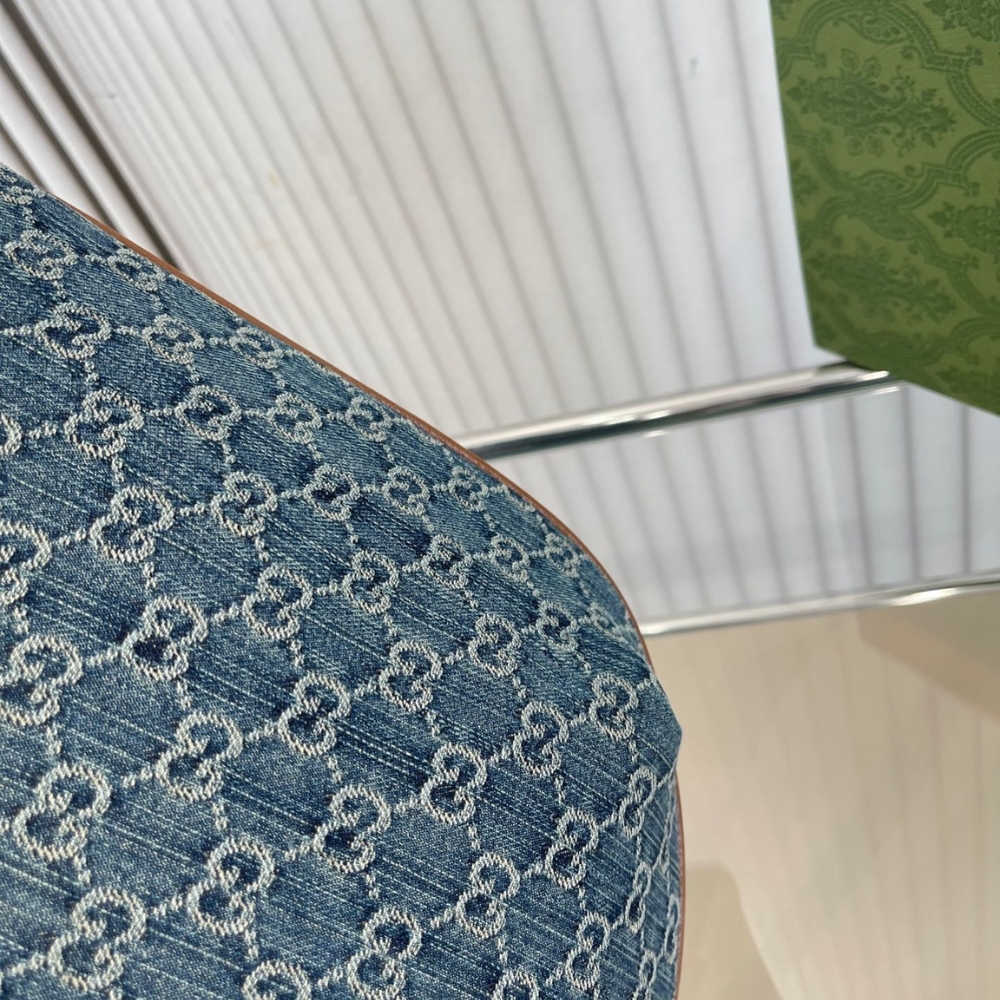 GG OPHIDIA SMALL SHOULDER BAG BLUE 42CM