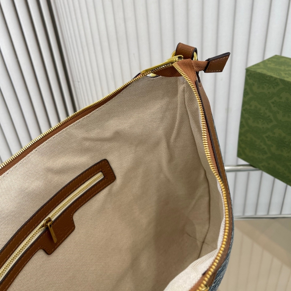 GG OPHIDIA SMALL SHOULDER BAG BLUE 42CM