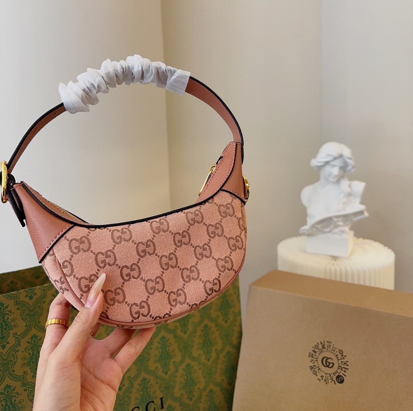 GG OPHIDIA GG MINI BAG PINK ‎20CM 658551 FACC7 5748