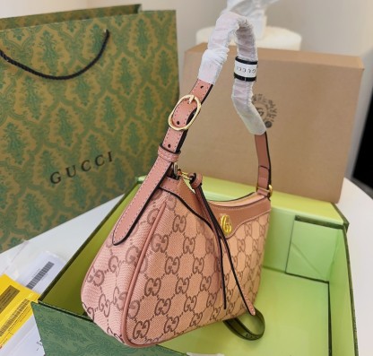GG OPHIDIA GG SMALL HANDBAG PINK 25CM 735145 FACC5 5748