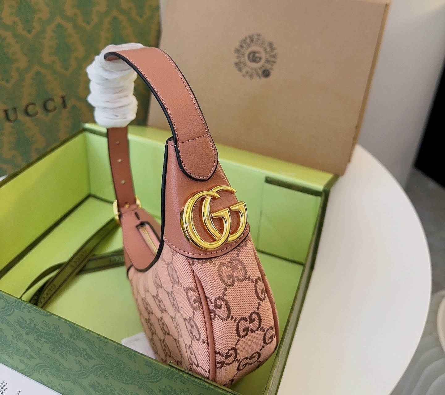 GG OPHIDIA GG MINI BAG PINK ‎20CM 658551 FACC7 5748