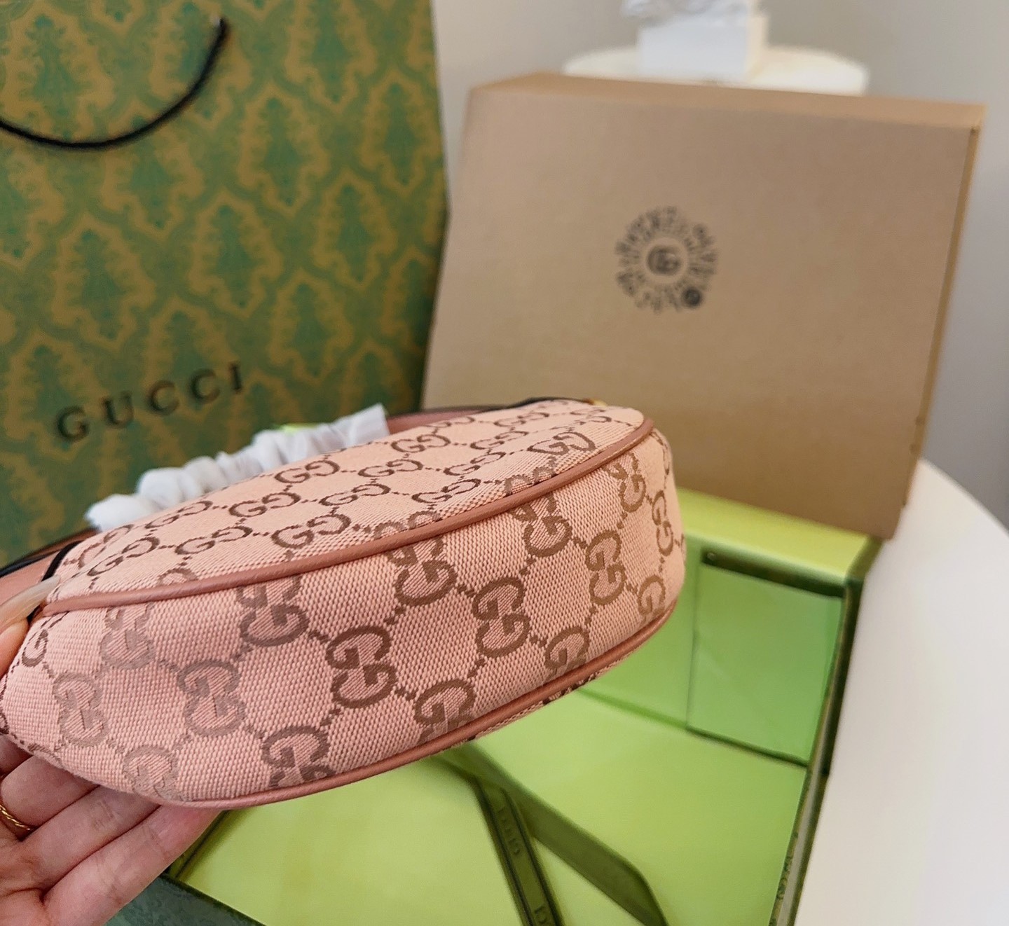 GG OPHIDIA GG MINI BAG PINK ‎20CM 658551 FACC7 5748