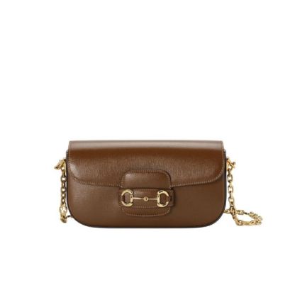 GG HORSEBIT 1955 SHOULDER BAG BROWN 23CM ‎735178 1DB0G 2361