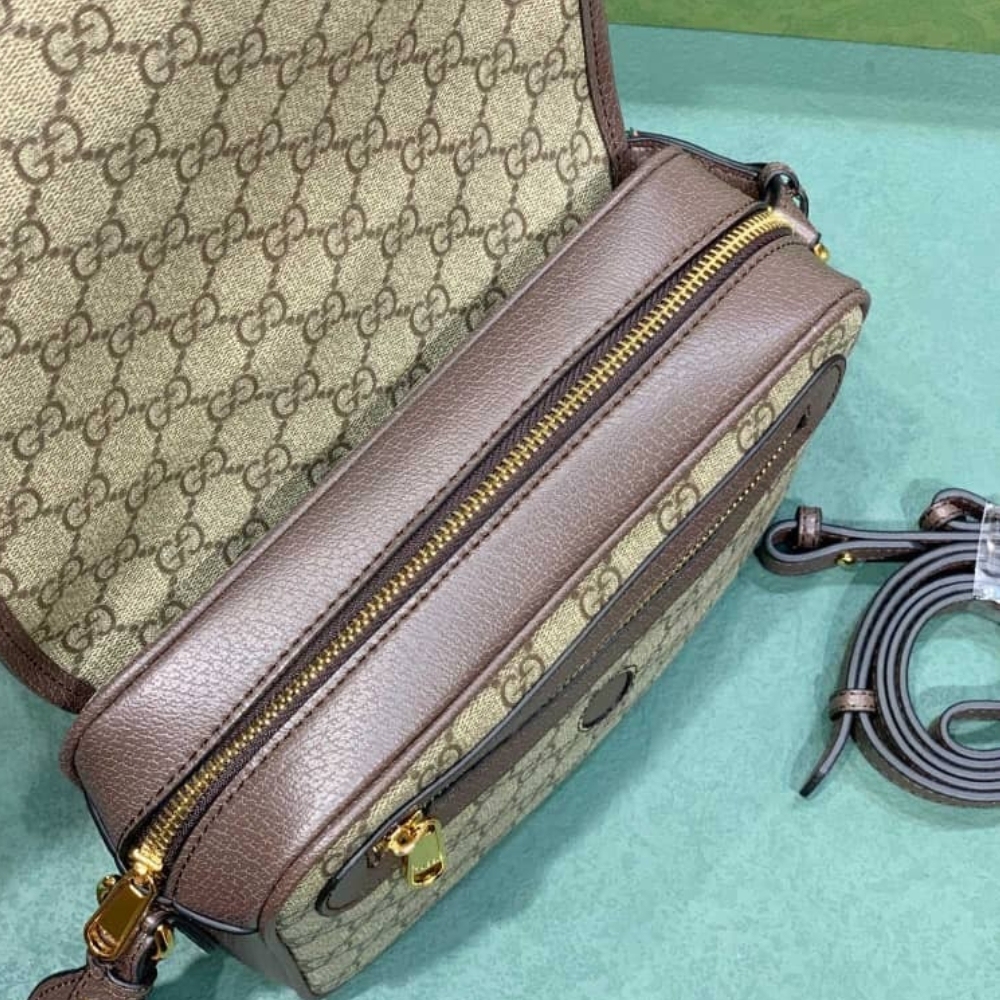GG OPHIDIA MINI CROSS BODY BAG BEIGE 23CM