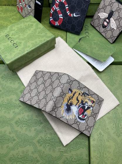 GC PVC Screen Printing tiger wallet grey 451268