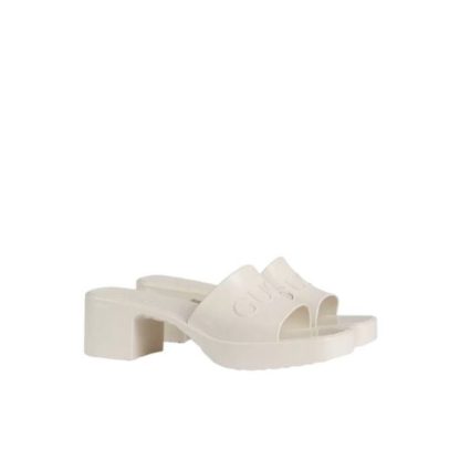 SANDAL GG WOMEN'S RUBBER SLIDE SANDAL WHITE 624730 J8700 9022