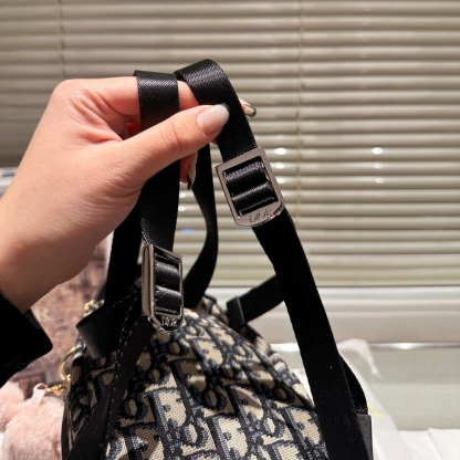 DOR KID'S MINI RIDER BACKPACK OBLIQUE JACQUARD BEIGE AND BLUE 15CM M1524PTZL M928