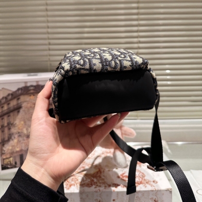 DOR KID'S MINI RIDER BACKPACK OBLIQUE JACQUARD BEIGE AND BLUE 15CM M1524PTZL M928