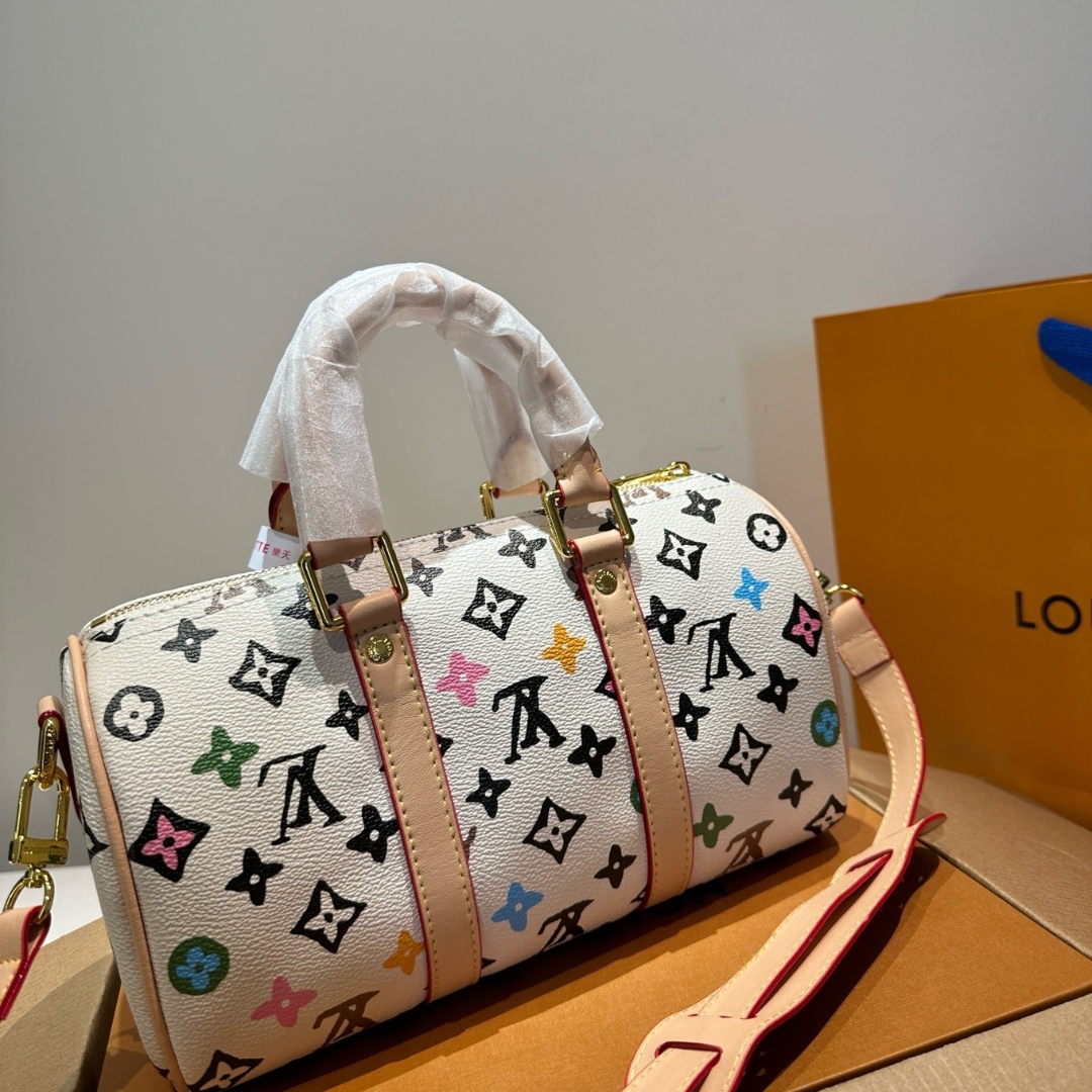 LV SPEEDY 25 HANDBAG MONOGRAM CANVAS IN MULTICOLOR 25CM