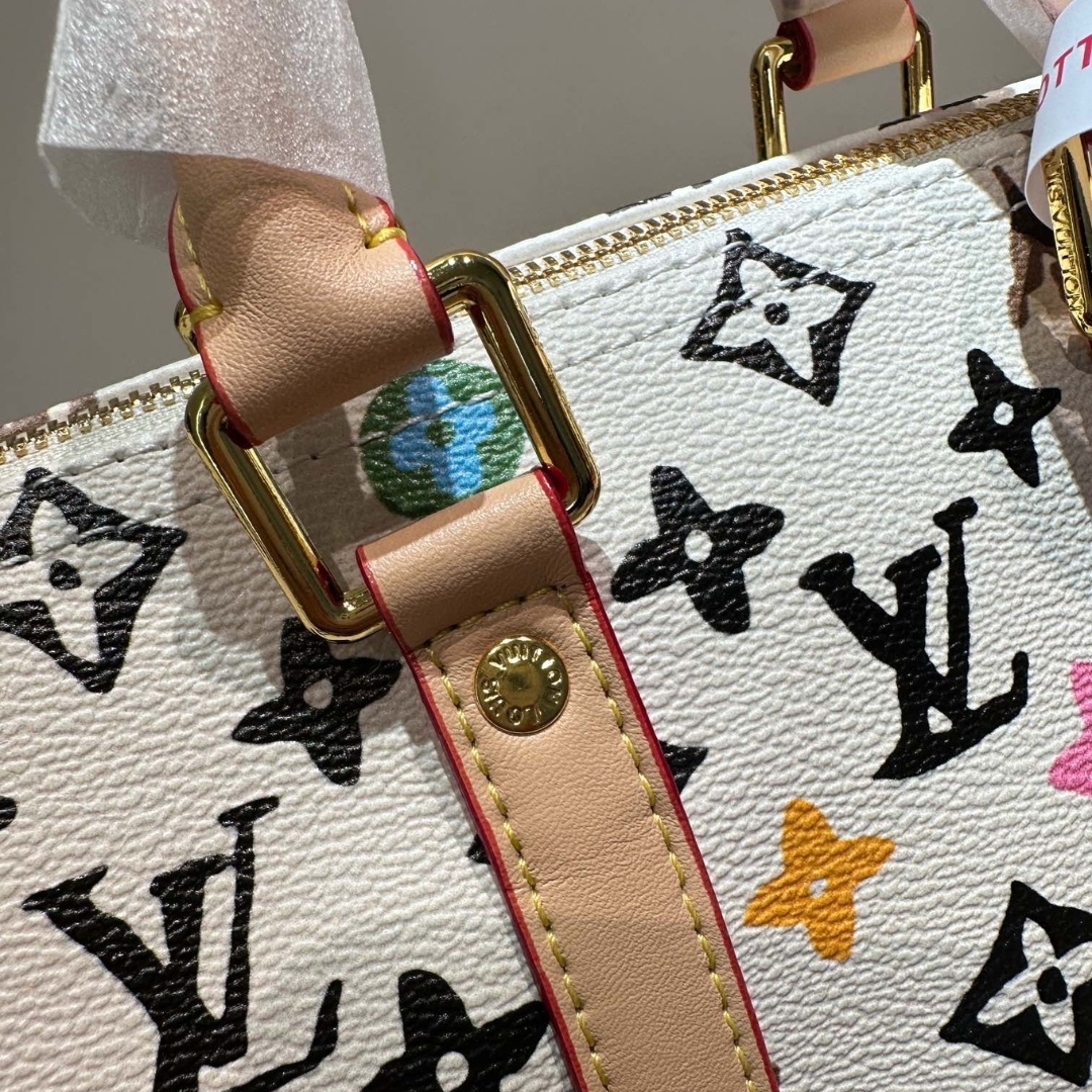LV SPEEDY 25 HANDBAG MONOGRAM CANVAS IN MULTICOLOR 25CM