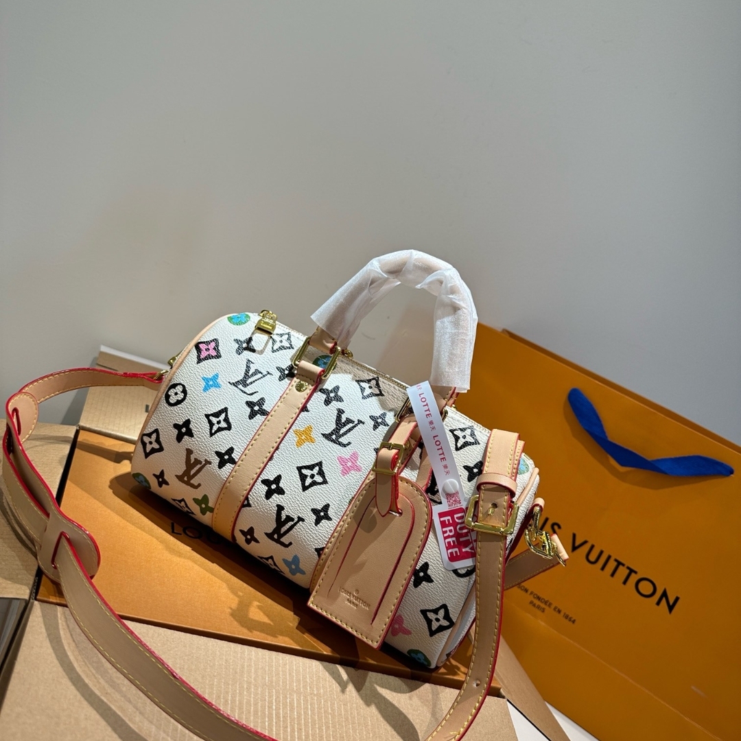 LV SPEEDY 25 HANDBAG MONOGRAM CANVAS IN MULTICOLOR 25CM