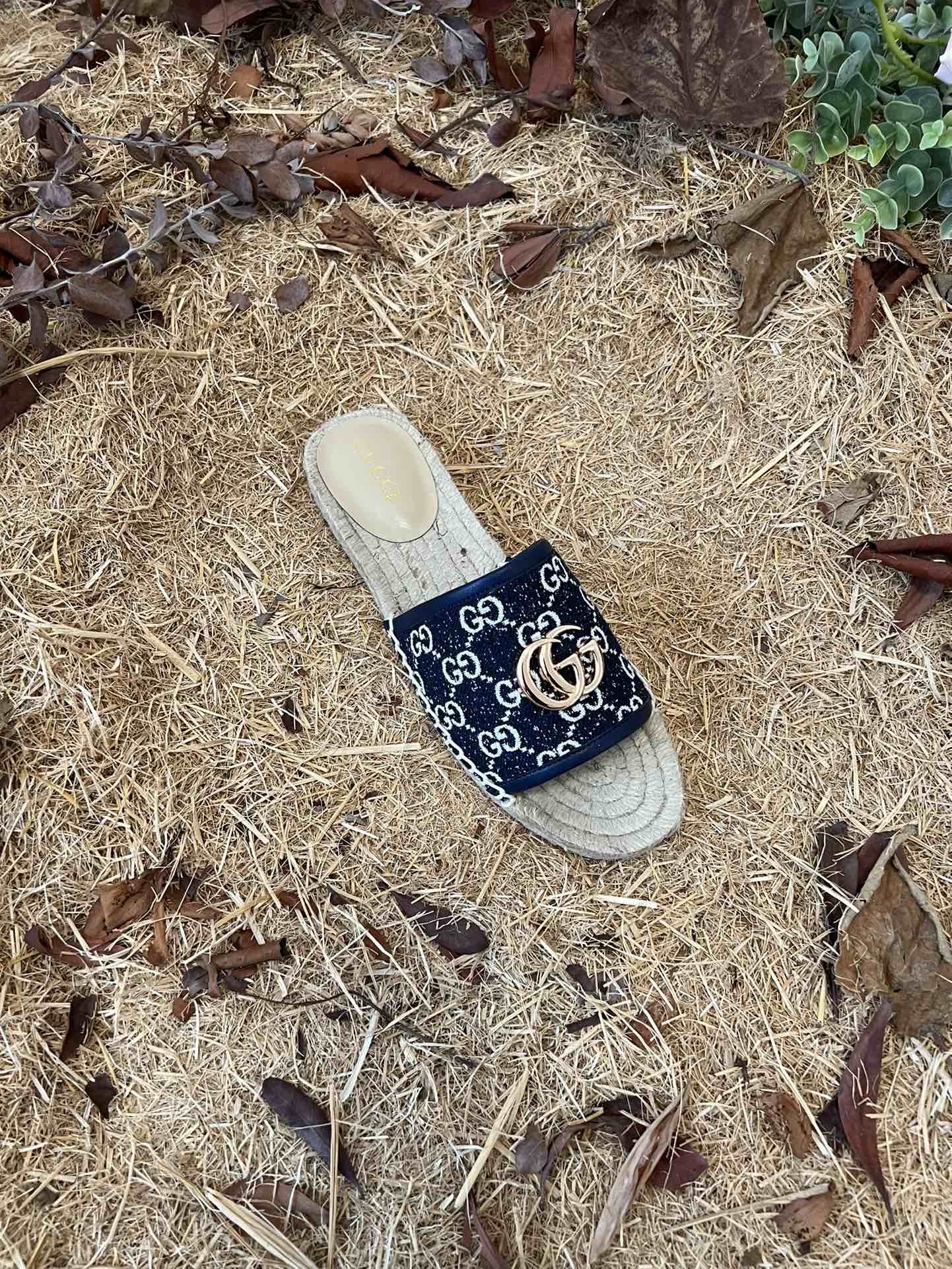 GC new MARMONT SLIDES slippers black starboard flat canvas sandals