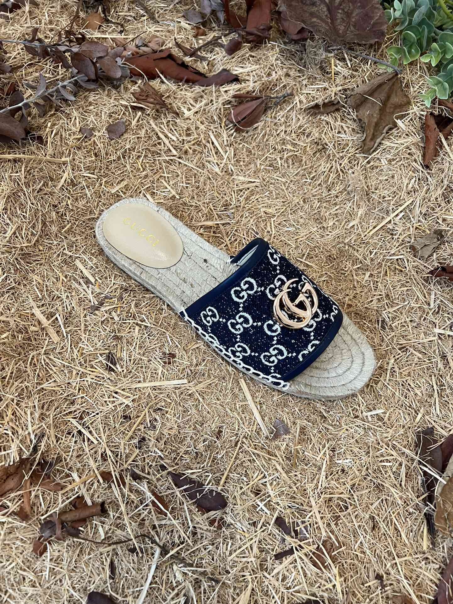 GC new MARMONT SLIDES slippers black starboard flat canvas sandals