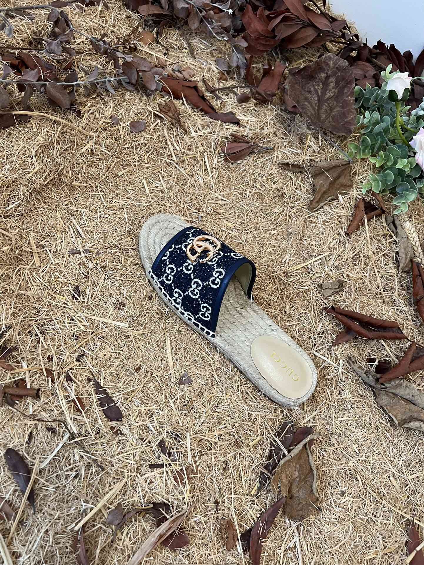 GC new MARMONT SLIDES slippers black starboard flat canvas sandals