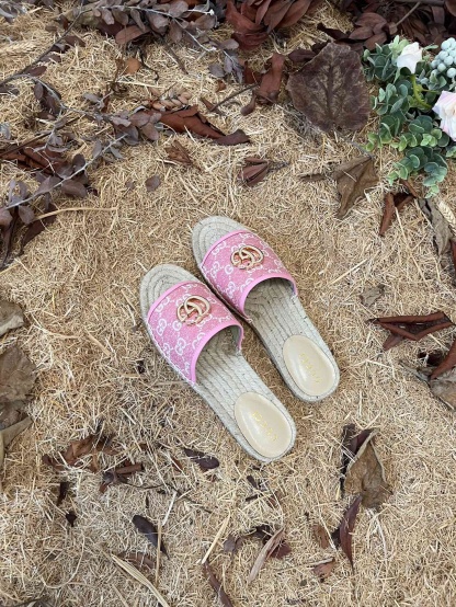 GC new MARMONT SLIDES slippers rose red starboard flat canvas sandals