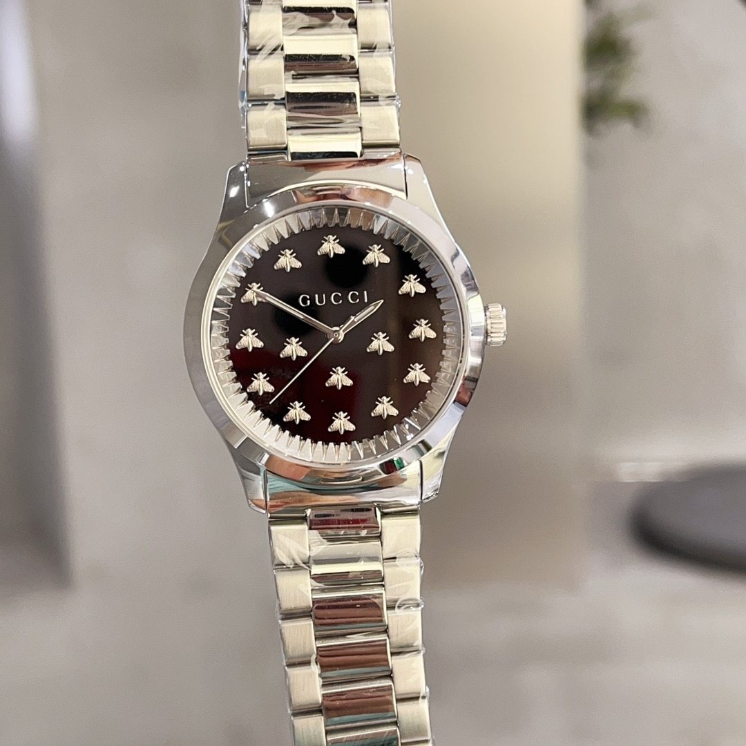 GUCCI G TIMELESS AUTOMATIC BLACK DIAL 38MM YA126283